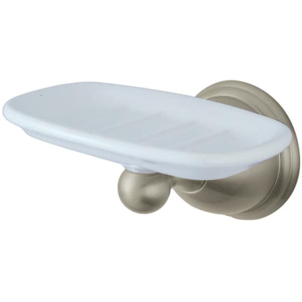 Restoration Wall-Mount Soap Dish, Brushed Nickel